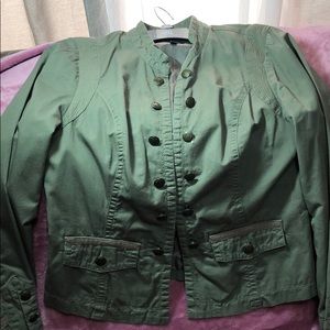 Olive green military style jacket
